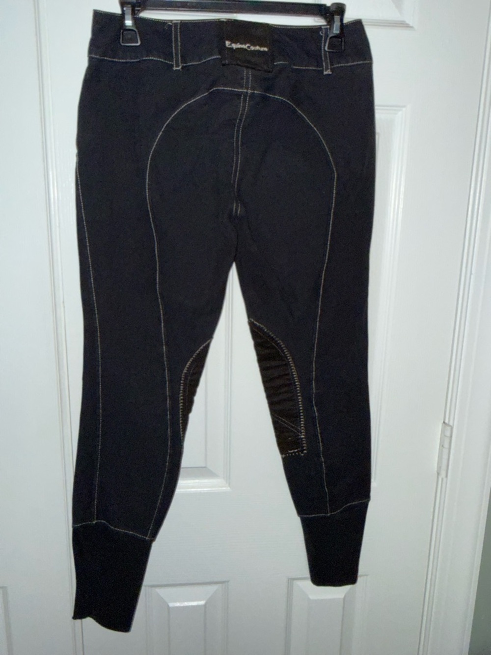 Equine Couture Women's Black Riding Leggings with Contrast Stitching